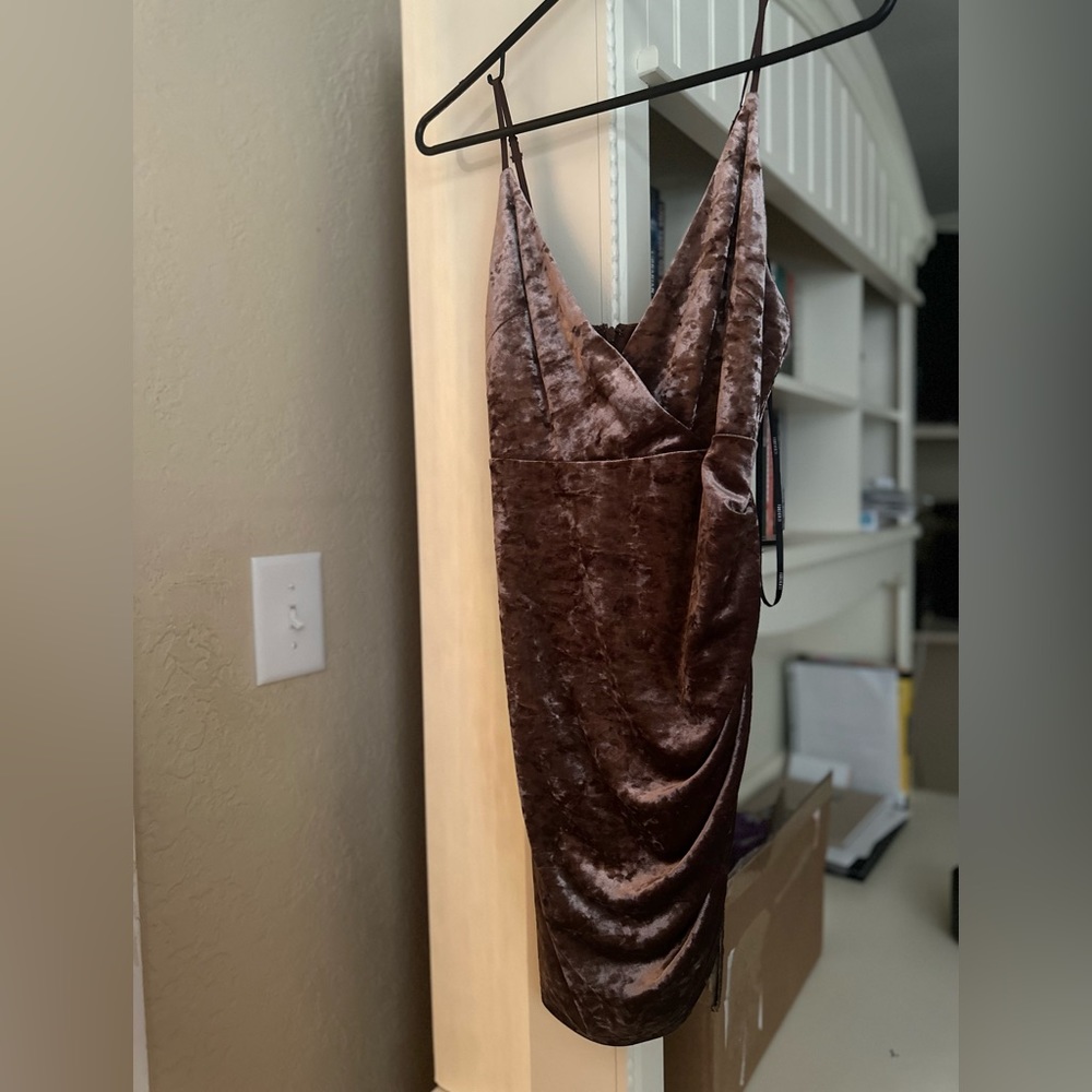 Forever 21 velvet mauve dress